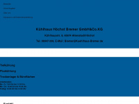 kuehlhaus-bremer.de Webseite Vorschau