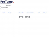 protemp.info Webseite Vorschau