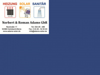 adams-solar.de Webseite Vorschau