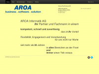 aroa.ch Webseite Vorschau