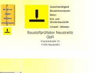 baustoffprueflabor-neustrelitz.de Webseite Vorschau