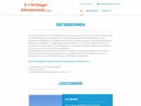krueger-klimatechnik.de Webseite Vorschau