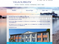 villa-subklew.de Webseite Vorschau
