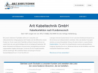 arlt-kabeltechnik.de Webseite Vorschau