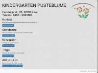 kindergarten-pusteblume.com Webseite Vorschau