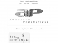 andresen-productions.de Webseite Vorschau