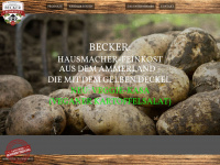 becker-feinkost.de Webseite Vorschau