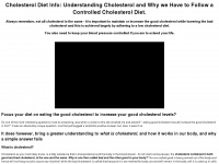 cholesterolcholestrol.com Webseite Vorschau
