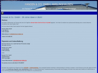 hansen-hallen.de Webseite Vorschau