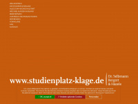 studienplatz-klage.de Webseite Vorschau