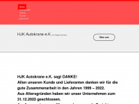 hjk-autokrane.de Webseite Vorschau