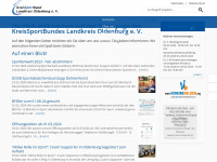 kreissportbund-ol-land.de Webseite Vorschau