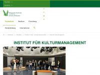 kulturmanagement.ph-ludwigsburg.de Webseite Vorschau