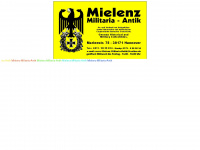 mielenz-militaria-antik.de Webseite Vorschau