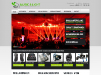music-and-light.com Webseite Vorschau