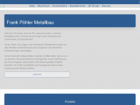 poehler-metallbau.de Webseite Vorschau