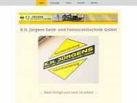 sandstrahl-juergens.de Webseite Vorschau