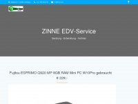 zinne.de Webseite Vorschau