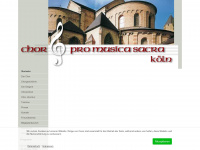 pro-musica-sacra-koeln.de Webseite Vorschau