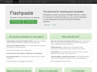 flashpaste.com Webseite Vorschau