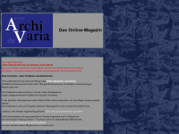 archivaria.de Webseite Vorschau