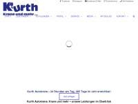 kurth-autokrane.de Webseite Vorschau