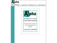 alpha-autovermietung.de Webseite Vorschau