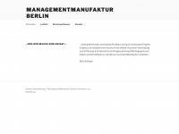 managementmanufaktur-berlin.de Webseite Vorschau