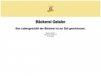 baeckerei-geisler.de Webseite Vorschau