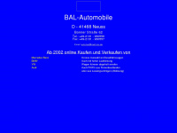 bal-automobile.de Webseite Vorschau