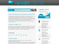 vorwahl-info.net Webseite Vorschau