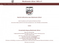 musikverein-allner.de Webseite Vorschau