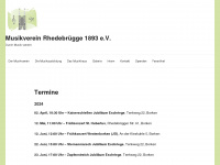 musikverein-rhedebruegge.de Webseite Vorschau