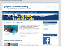 juergens-tauchschule.de Webseite Vorschau