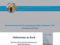 bootsfahrschule-null.de Webseite Vorschau