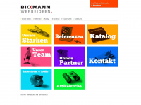bickmann-werbeideen.de Webseite Vorschau