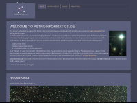 astroinformatics.de Webseite Vorschau