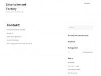 entertainment-factory.de Webseite Vorschau