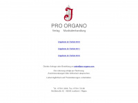 pro-organo.com Webseite Vorschau