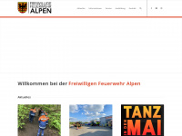 feuerwehr-alpen.de Webseite Vorschau