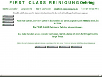first-class-reinigung.de Webseite Vorschau