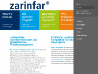 zarinfar.de Webseite Vorschau