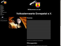 volkssternwarte-ennepetal.de Webseite Vorschau