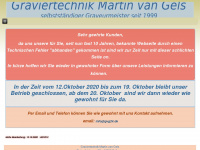 graviertechnik-van-gels.de Webseite Vorschau