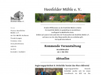 heesfelder-muehle.de Webseite Vorschau