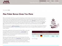 maxpokerbonus.com Webseite Vorschau