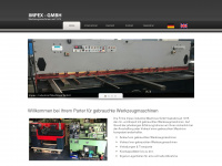 impex-machinery.de Webseite Vorschau