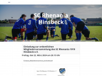 rhenaniahinsbeck.de Webseite Vorschau