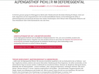 alpengasthof-pichler.at Webseite Vorschau