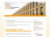 dioezesanbibliothek-muenster.de Webseite Vorschau